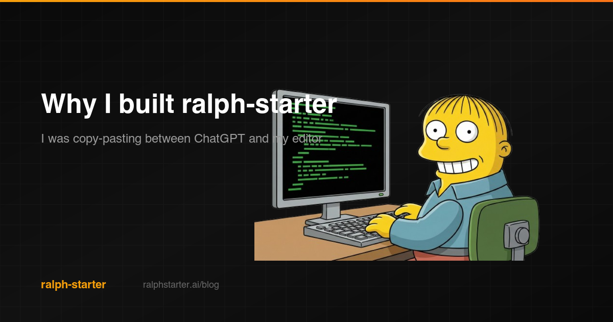 Why I built ralph-starter